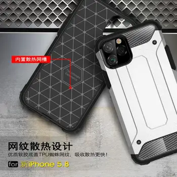 

500pcs Hybrid Hard PC Soft TPU Silicone Case For iPhone 11 Pro Max XS XR X 8 7 6 6S Plus Armor Dual Layer Shockproof Back Cover