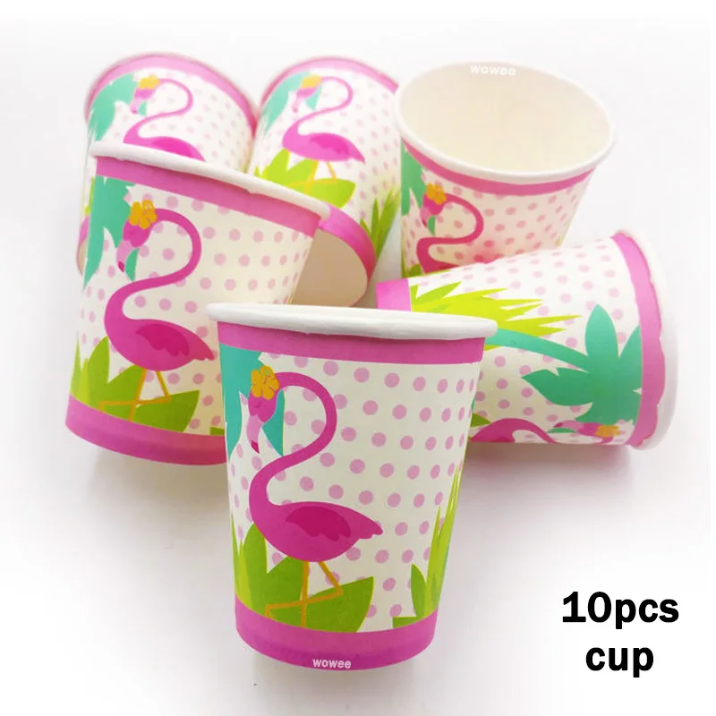 10Paper Cup 6 шт./лот Фламинго шляпы для вечеринки по случаю Дня рождения Дети День рождения принадлежности детский душ украшения Фламинго вечерние принадлежности бумажные шляпы - Цвет: 10Paper Cup