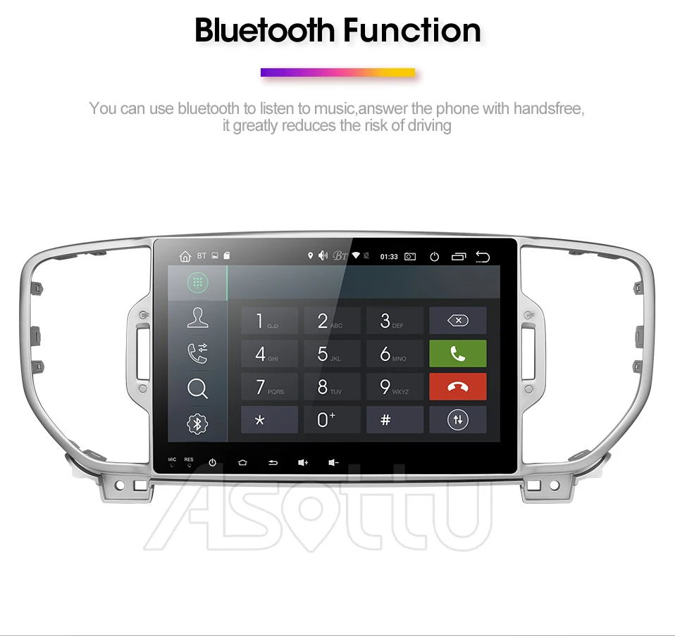 Flash Deal Asottu CKX59060 IPS android 9.0 PX30  car dvd player for KIA sportage 2016 2017 KX5 gps navigation 1 din car stereo 11