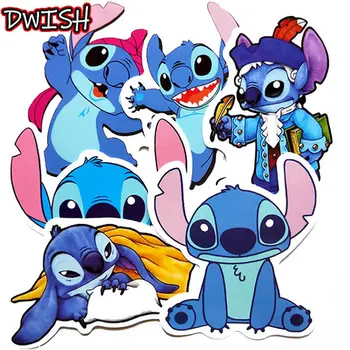 

6pcs/Pack Cartoon Stitch Anime Stickers Waterproof Guitar Skateboard Suitcase Scrapbooking Girl Funny Graffiti Sticker Kids Toy