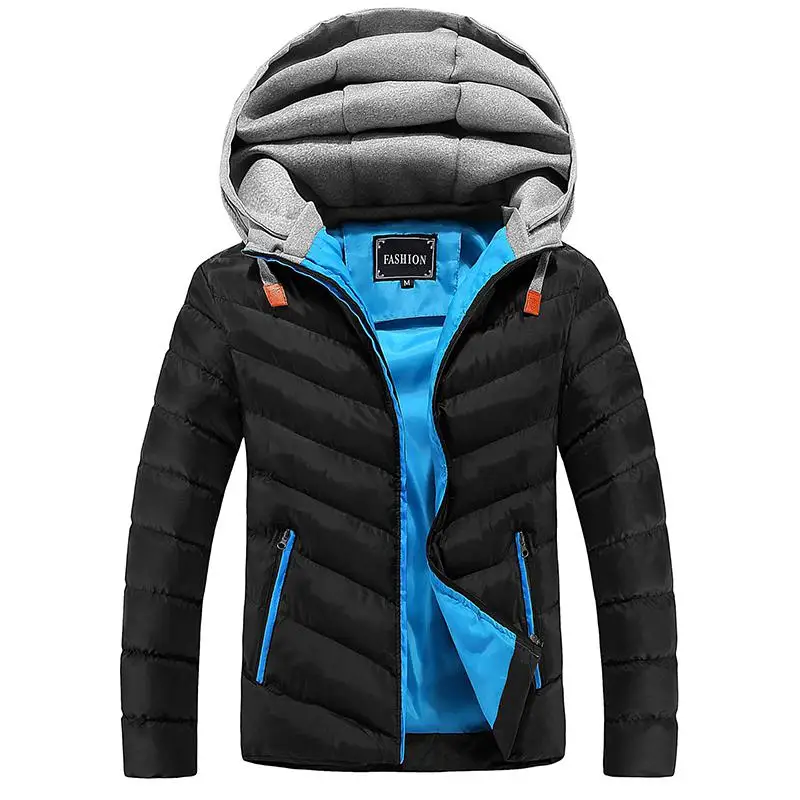 Теплое Черное пальто с капюшоном, толстая зимняя верхняя одежда на утином пуху для мужчин, зимняя куртка с длинным рукавом, пуховик большого размера 3XL 4XL 5XL 6XL - Цвет: StyleB4