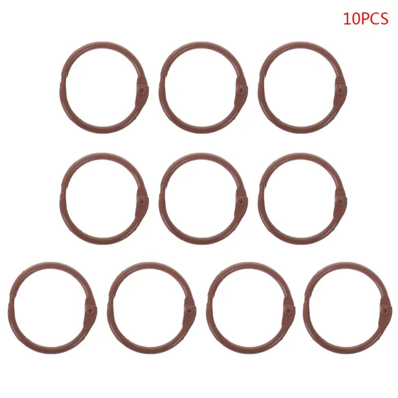 5AC1101018-CF 10 шт. металлическое кольцо для переплета с отрывными листами, обручи для книг, альбомы сделай сам, школьные офисные принадлежности, ремесло - Цвет: 5AC1101018-CF