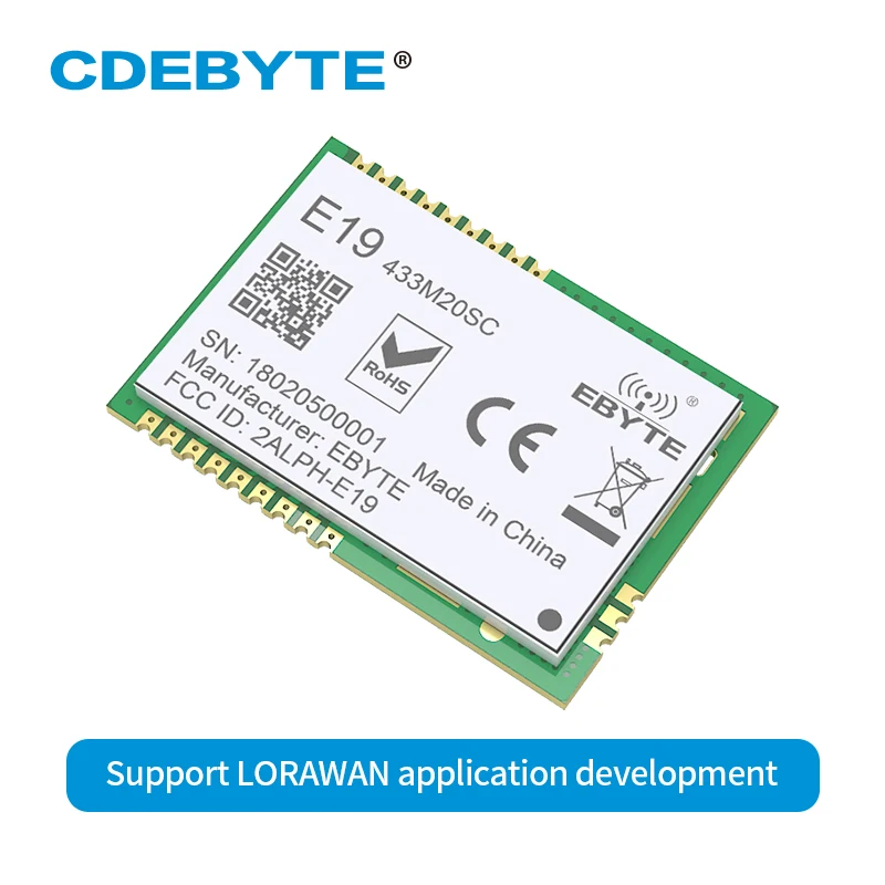 E19 (433M20SC) lora Дальний диапазон SX1278 433 МГц 100 мВт штамп антенна отверстия IOT uhf