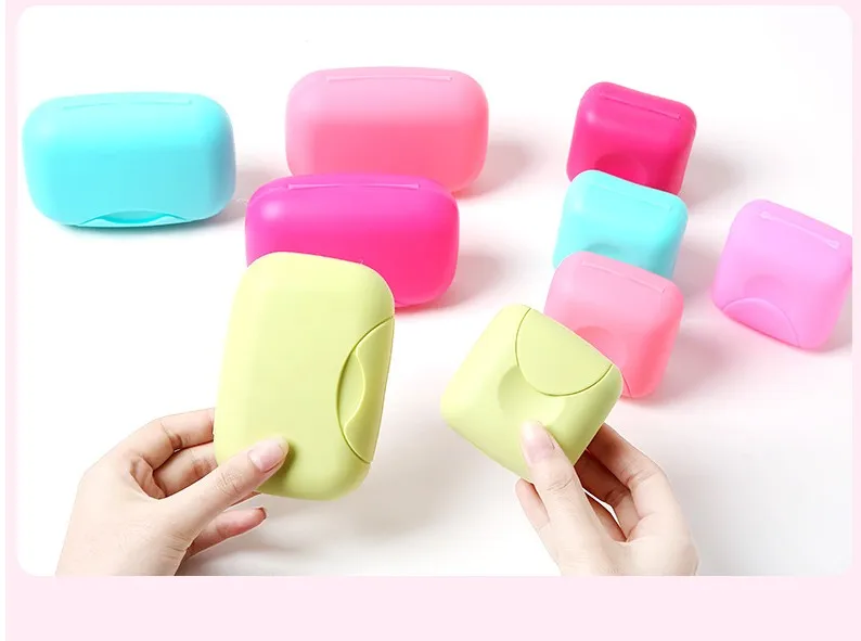 Anzo heng Creative Travel Handmade Soap Box Waterproof Soap Dish with Lid Portable Sealed Lock Soap Box