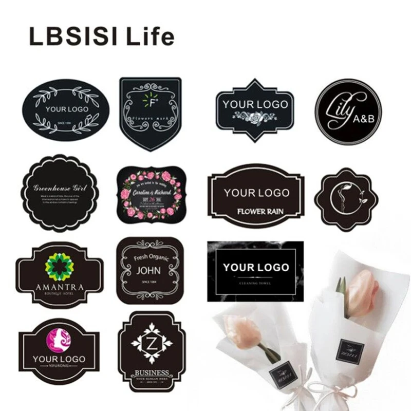 LBSISI Life 1000pcs Custom Stickers Print Logo Personalized Waterproof Paper Stickers Labels Wedding Christmas Decoration 40mm gold foil wedding labels personalized stickers price tags for the store wedding invitations christmas gift tags