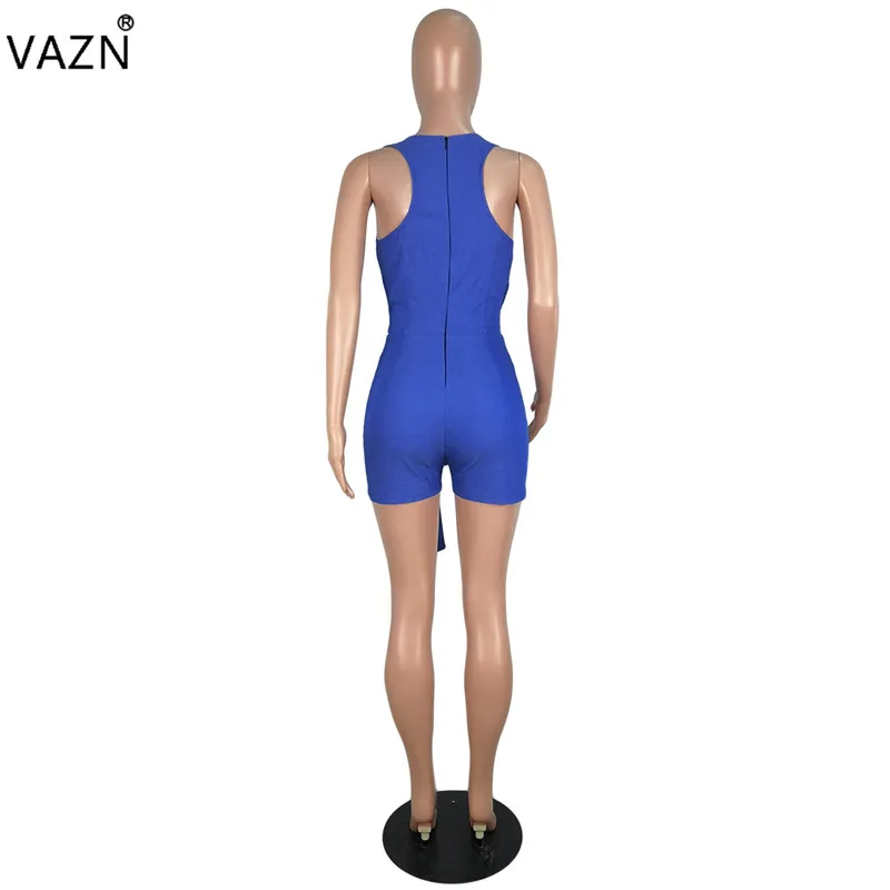 VAZN/YY-5054, хит, горячая Распродажа, сексуальная открытая Новинка, модная синяя бандажная повязка на шее, крест-накрест, женские костюмы