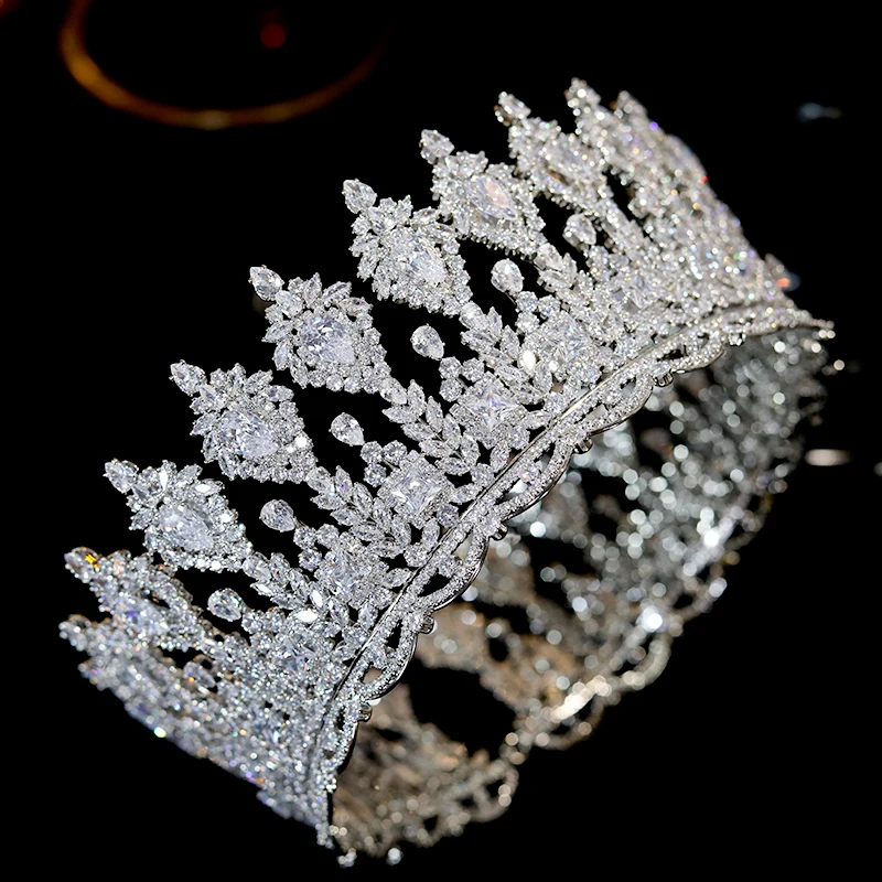 ASNORA luxury bridal hair accessories ladies wedding tiaras and crowns stage awards Round queen crown retro men's crown A00901