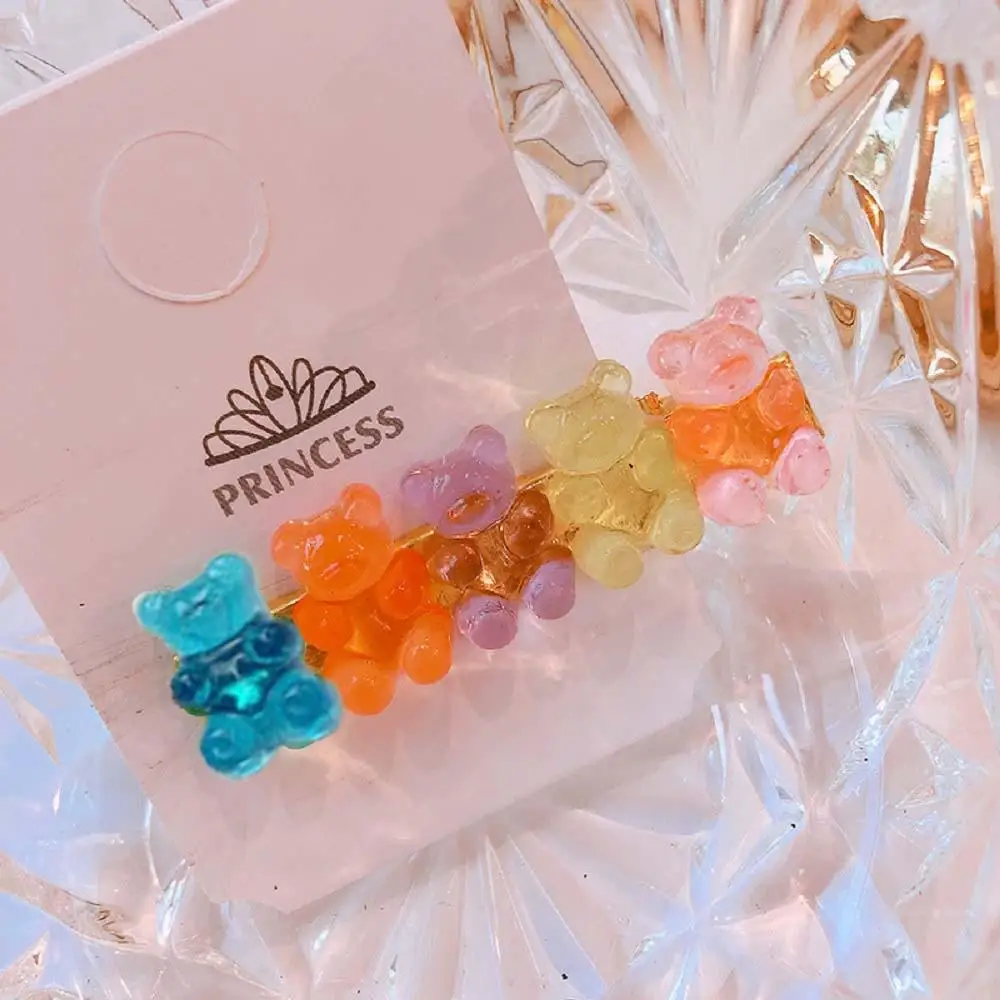 

Cute Transparent Cartoon Bear Hairpins Handmade Judy Women Hairpins Girl Children Barrette Daily Children Barrette Party Jewelry