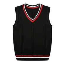 Мужской свитер без рукавов с v-образным вырезом