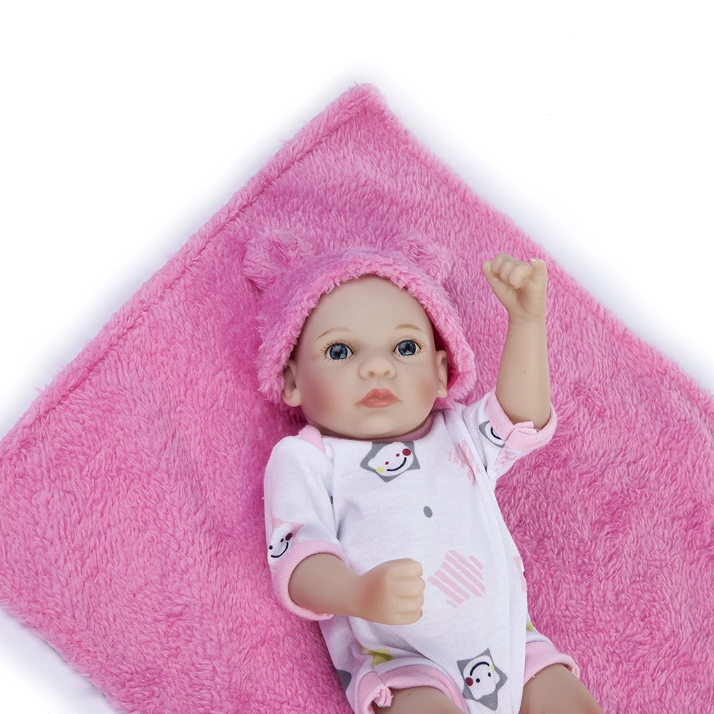 25 см силиконовые куклы Reborn для всего тела реалистичные с открытыми глазами Bebe