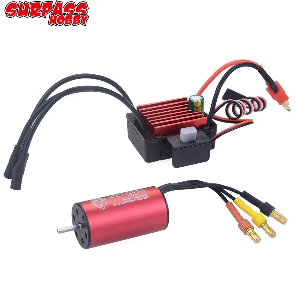 Бесщеточный двигатель SURPASSHOBBY KK Combo 2040 2280KV 3200KV 3900KV 4480KV с 35A ESC для Traxxas HSP Tamiya Axial 1/16 1/18