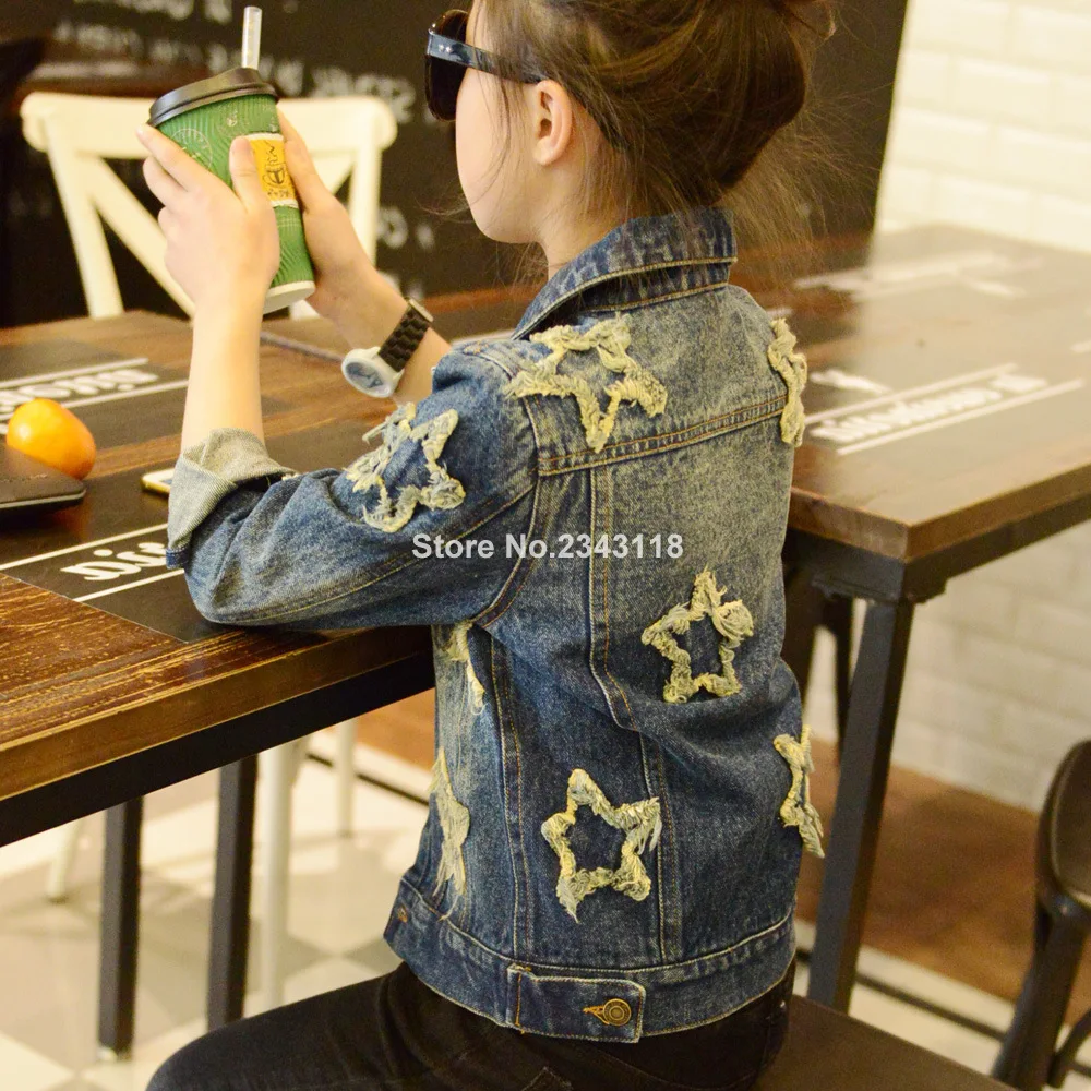 

2019Spring and Autumn New Girl Cowboy Jacket Water Wash Jeans Fashion Jacket 4-14 Ages