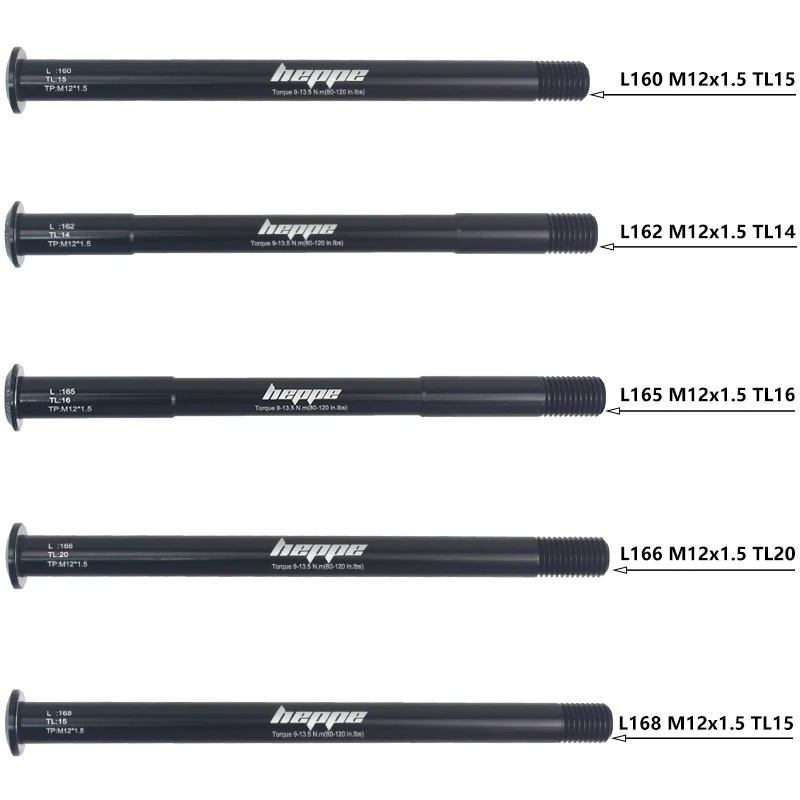 Bicycle Thru Axle MTB Road Bike Front Fork Shaft Skewers Rear Hub 12x142 12x148 12x100 12x110 M12xP1.0/P1.5 Bike Parts