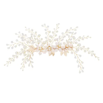 

Wedding Pearl Hair Clips Petal Photo Prop Fashion Edge Clip Banquet Hair Accessory