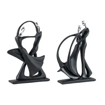 

Home Dancing Couple Decoration Ornament Resin Handicrafts Simple Design Sculpture Party Gift Festival Decor for Living Room
