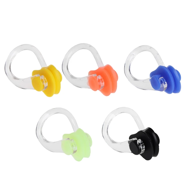 

1 Pc Men Women Clear Blue PVC Silicone Swim Swimming Nose Clip