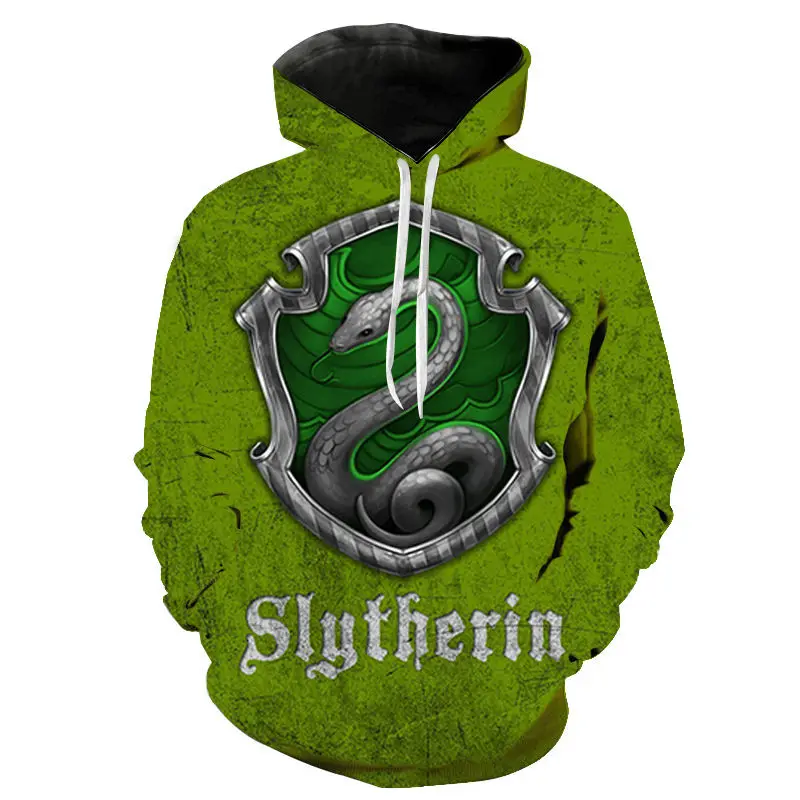 Свитер с длинным рукавом Slytherin пуловер 3d принтом для мужчин и женщин | Мужская