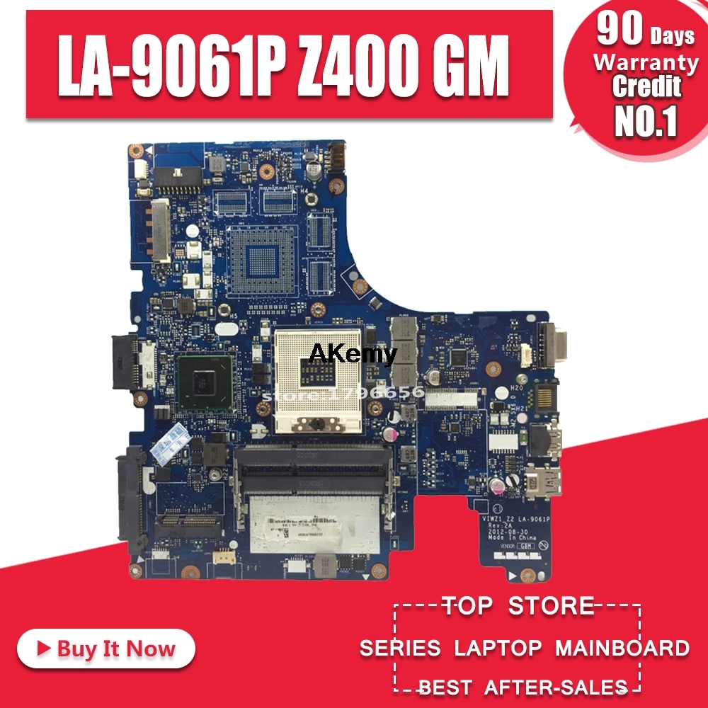 

LA-9061P motherboard For Lenovo VIWZI-Z2 LA-9061P Z400 laptop motherboard Z400 mainboard rev2A Test free shipping