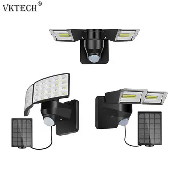 

Dual Head Solar Wall Light 3 Modes Waterproof Motion Sensor Wall Light Adjustable Angle Solar Lamp for Outdoor Garden Yard