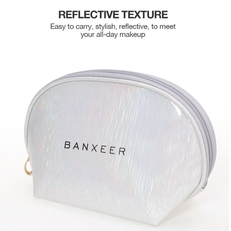 Colorful Makeup Bag Storage Bag Portable Shimmer Cosmetic Bag Easy To Clean Travel Bag Makeup Organizer Toiletry Wash Beauty