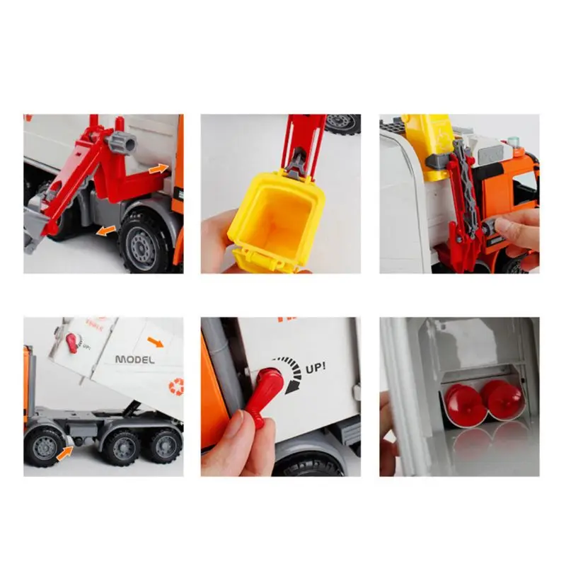 

Children Simulation Inertia Engineering Cleaner Truck Model with Music Light Toy X5XE