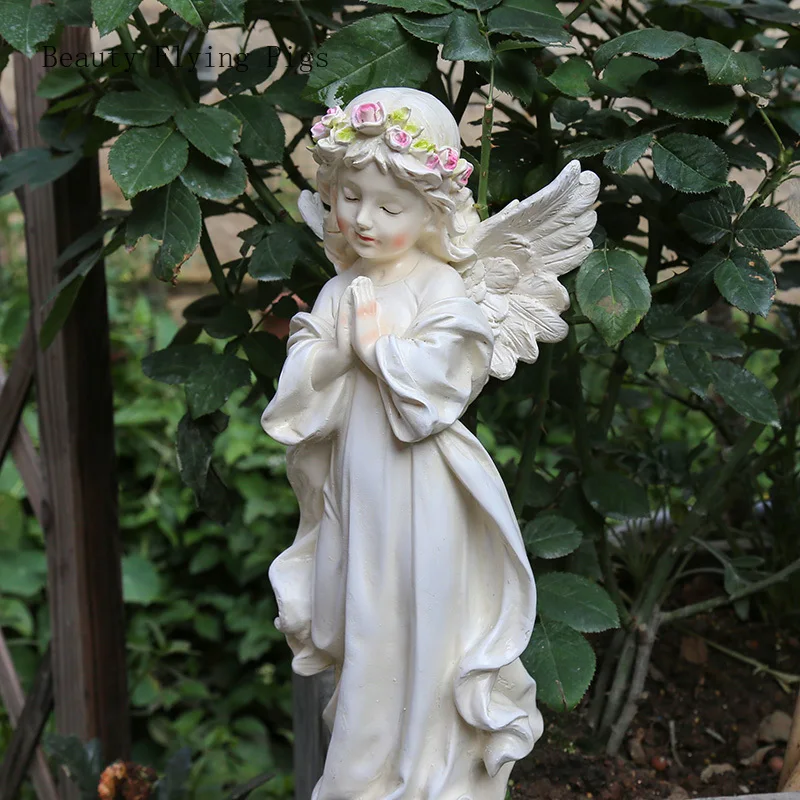 Прямой маркетинг креативный садовый стиль садовое украшение наружное украшение сада Украшение Смола стоящий Ангел украшения