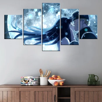 

5 Pieces HD Print Painting Animal Hinata Hyūga Naruto Uzumaki Modular For Modern Decorative Bedroom Living Room Home Wall Art