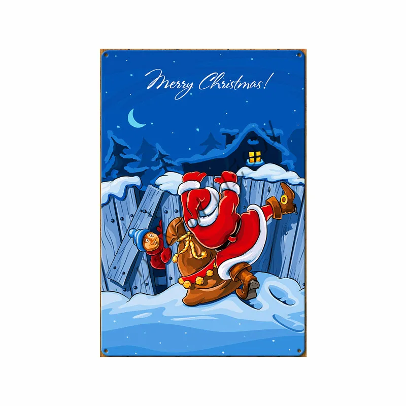 24 Merry Christmas налет винтажные металлические жестяные знаки олень сладкий Плакат Бар Кафе сад декоративные тарелки стены искусства домашний декор WY79 - Цвет: 24