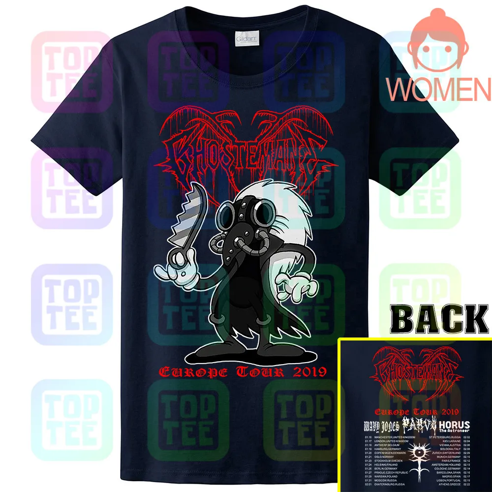 RARE ITEMS Ghostemane Europe Tour футболка S-3XL - Цвет: Women Navy