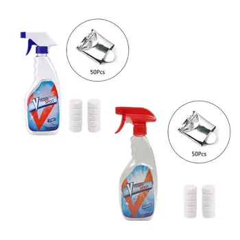 

50pcs/set Multifunctional Effervescent Spray Cleaner Clean Spot with Bottle X7JE