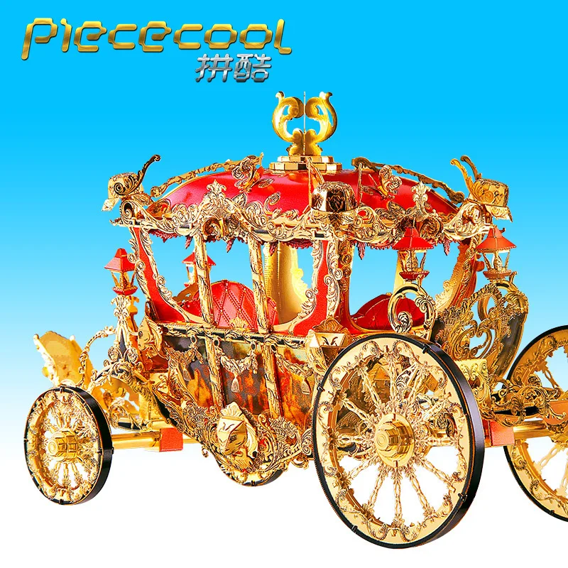 

Piececool Princess Carriage Assembled Model 3D Jigsaw Puzzle Metal DIY Creative Gift Home Decoration Accessories