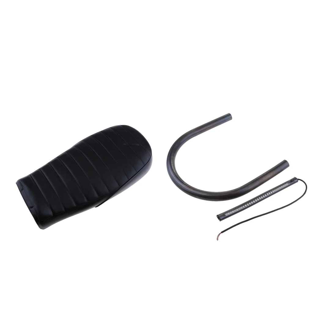 Мотоцикл кафе гонщик сиденье горб + рамка обруч петля LED свет плоский 230 мм для SUZUKI