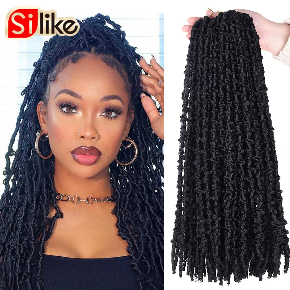 

Silike Synthetic Butterfly Locs Pre-twisted Distressed Crochet Bob Locs Distressed Locs Crochet Hair Faux Locs Hair Extensions