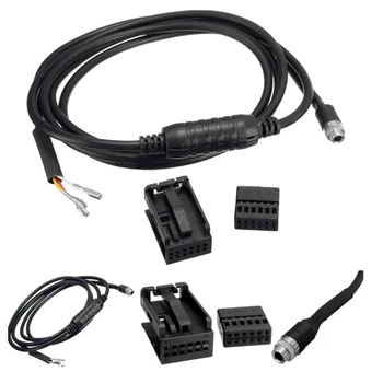 

Replacement Cable Parts Car Auto Black AUX Audio For BMW E60 5 6 Series