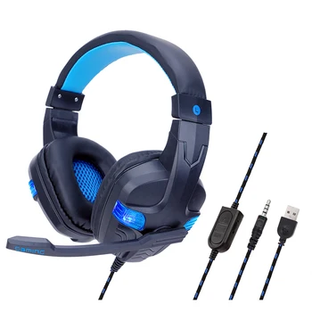 

New Gaming Headset For PS4 PC Phone XBOX Gamer Noise Cancelled Deep-Bass Kid Headphone With Microphone LED Earphone Music Helmet