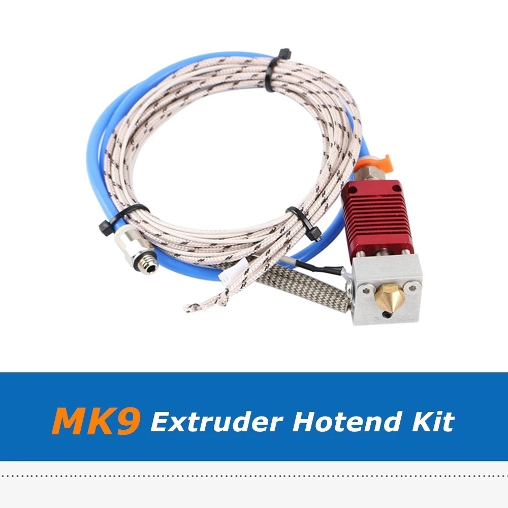 1 шт. MK9 экструдер Hotend Bowden 24 в 50 Вт печатающая головка 0,4 мм Насадка с силиконовым носком для Ender-3 3PRO CR-10S части 3d принтера