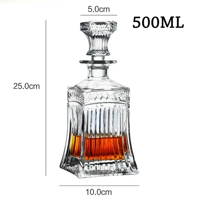 Luxury Whiskey Bottle Wine Bottle Whiskey Decanter Alcohol Container Pourer Wine Carafe Crystal Glass Home Bar Red Wine Bottle F