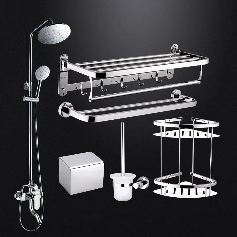 

Full Copper Pressure Boost Shower Shower Suit Toilet Shower Room Three Archives Hot And Cold Mix Water Tap Bath Shower Suit