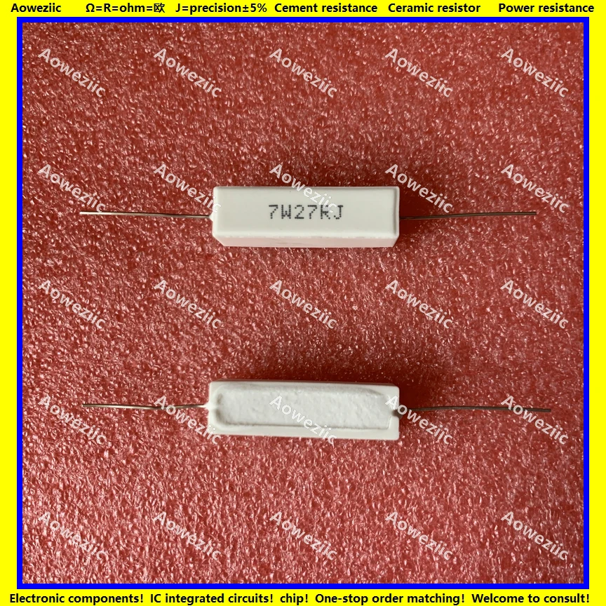 10 шт./лот 7W27RJ 7W27ΩJ RX27-1 SQP горизонтальная цементного сопротивление 7W27ohm 7W27R