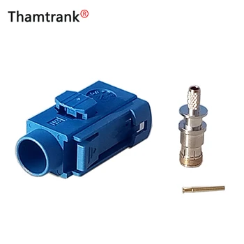 

10pcs/lot FAKRA C Female RF Connector Fakra Female RF Cable Connector for Coaxial Cable RG316 RG178 Wholesale