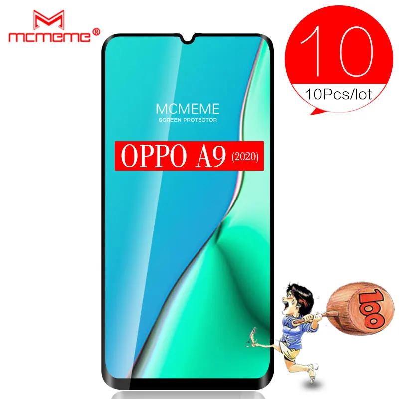 10PCS Tempered Glass For oppo A5 A9 2020 Glass Screen Protector 3D Premium Tempered Glass For oppo A9 A5 2020  Protective Film