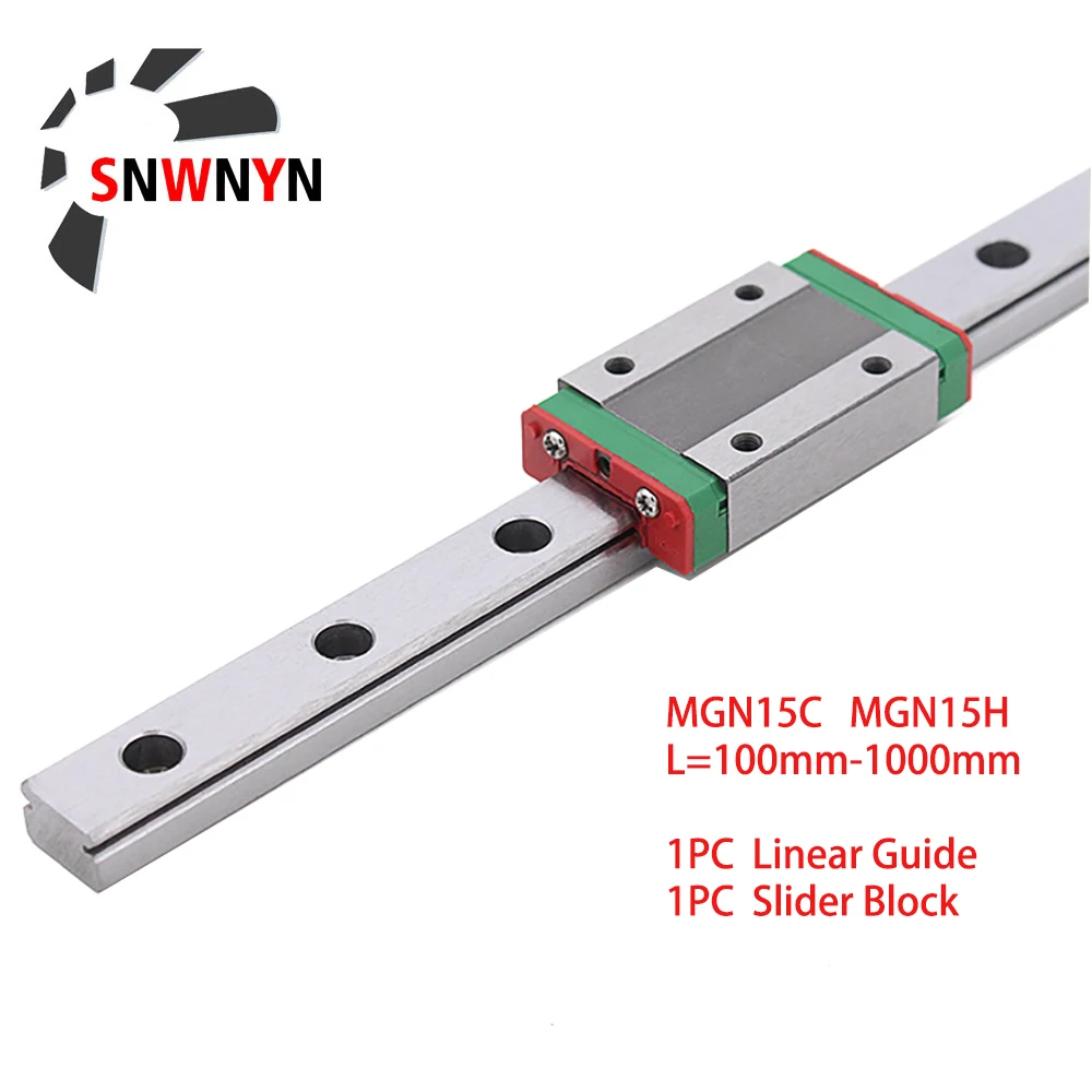 MGN15 100 350 400 450 500 600 800 1000 мм миниатюрная линейная направляющая 1 шт. MGN15C/MGN15H каретки с