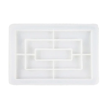 

10 Inch DIY Large Rectangle Plate Resin Casting Molds Jewelry Plate Dish Silicone Molds Epoxy Resin Storage Dishes Molds