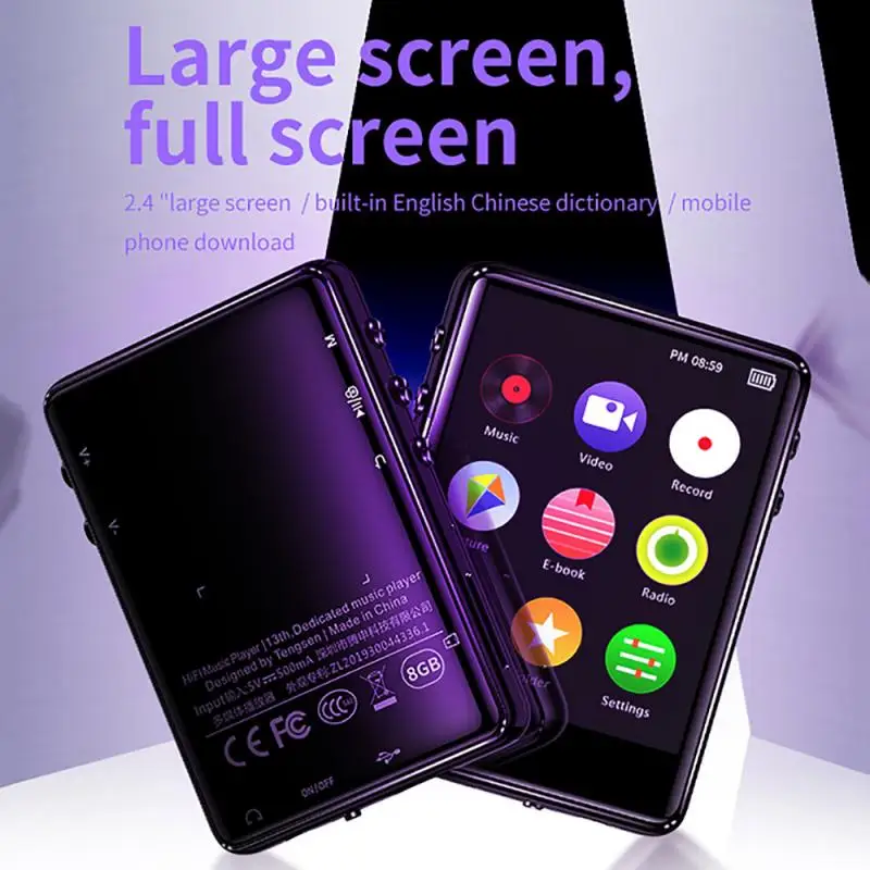 IQQ X62 2 4 дюймовый сенсорный экран Bluetooth5.0 MP3/MP4 музыкальный плеер HIFI без потерь