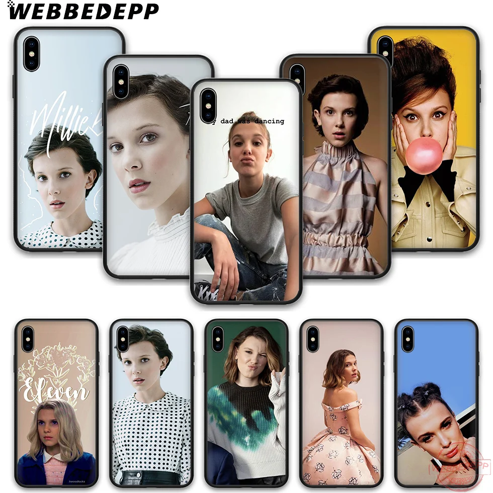 WEBBEDEPP Millie Bobby коричневый мягкий силиконовый чехол для телефона из ТПУ iPhone 5 6 7 8 Plus X