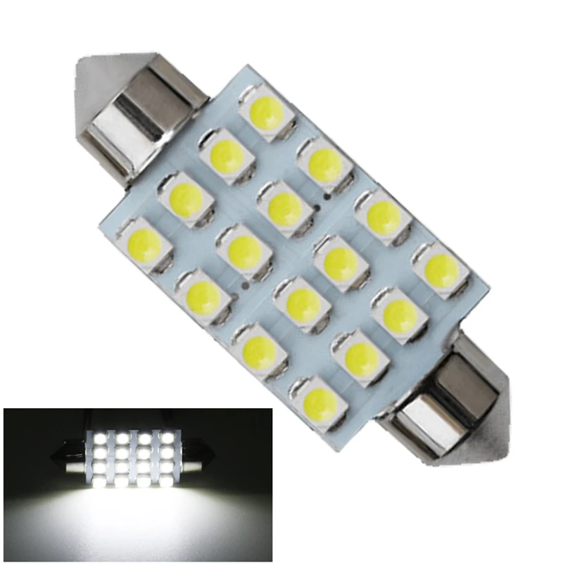 100 шт. супер яркие C5W 3528 1210 16 SMD светодиодсветодиодный автомобильные купольные