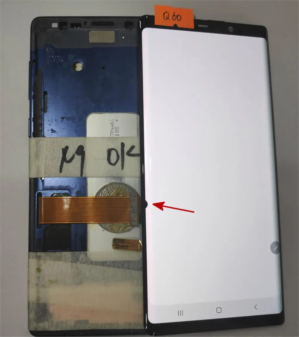 Для samsung Galaxy Note 9 ЖК-дисплей с черным точечным дисплеем кодирующий преобразователь сенсорного экрана в сборе N960 N960F N960D N960DS lcd - Цвет: Q60-N9-no frame