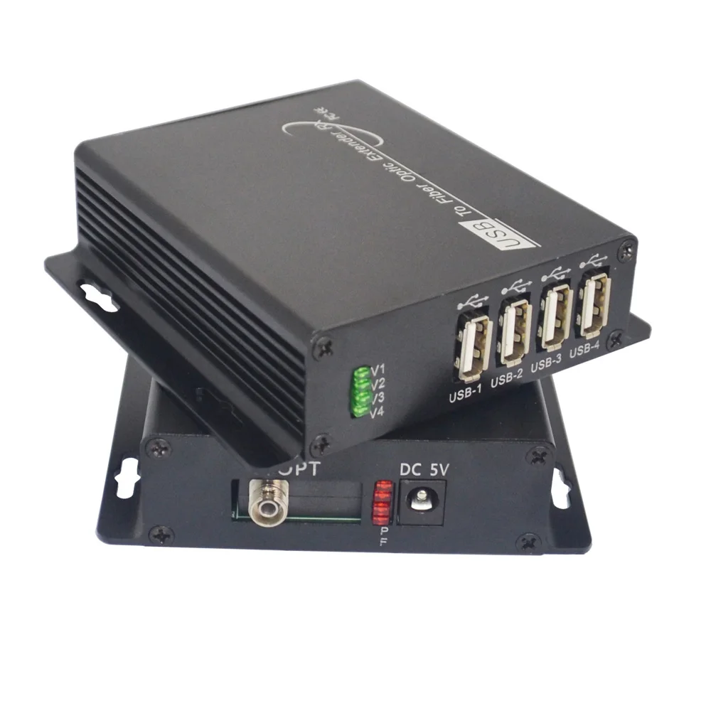 USB волоконный конвертер/удлинитель USB2.0 по оптоволоконному одномодовому SM 300 м и
