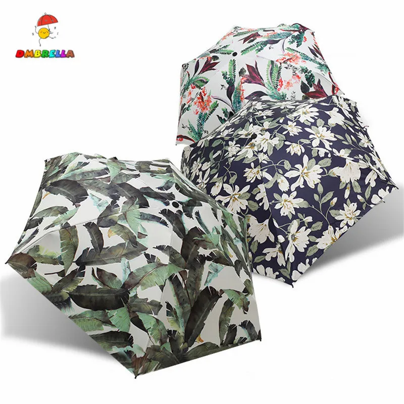 

DMBRELLA Folding Mini Umbrella Pocket Protable Folding Lightweight Travel Umbrella Rain Women Waterproof UV Protective DM132