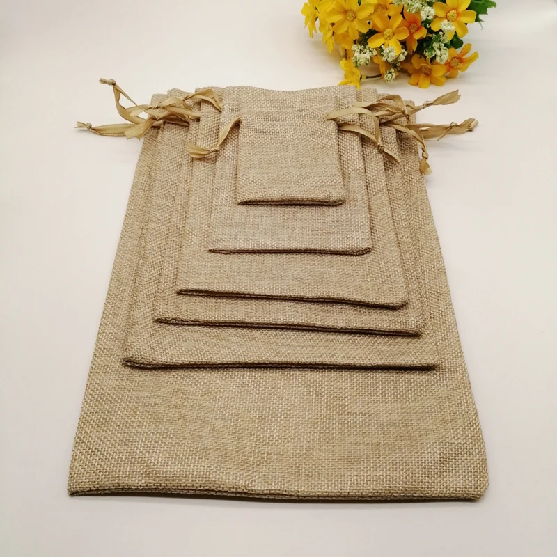 500pcs Silk Ribbon Drawstring Bag Sack Jute Bag Small Jewelry Bags Pouch for Jewelry Gift Packaging Bag Wedding Display Diy Gift